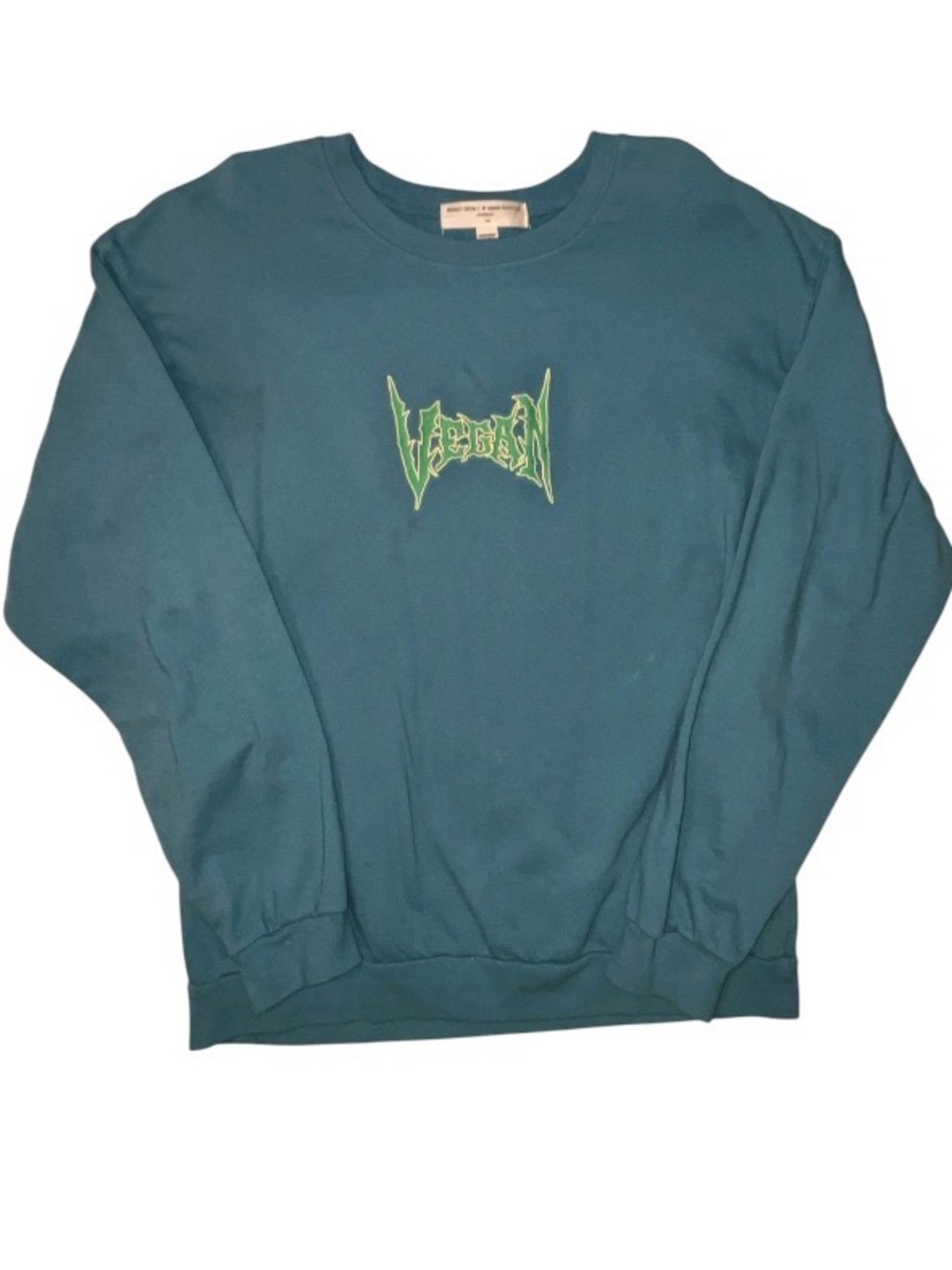 Project Social T Urban Outfitters Embroidered Vegan Sweatshirt Size S/M Oversize